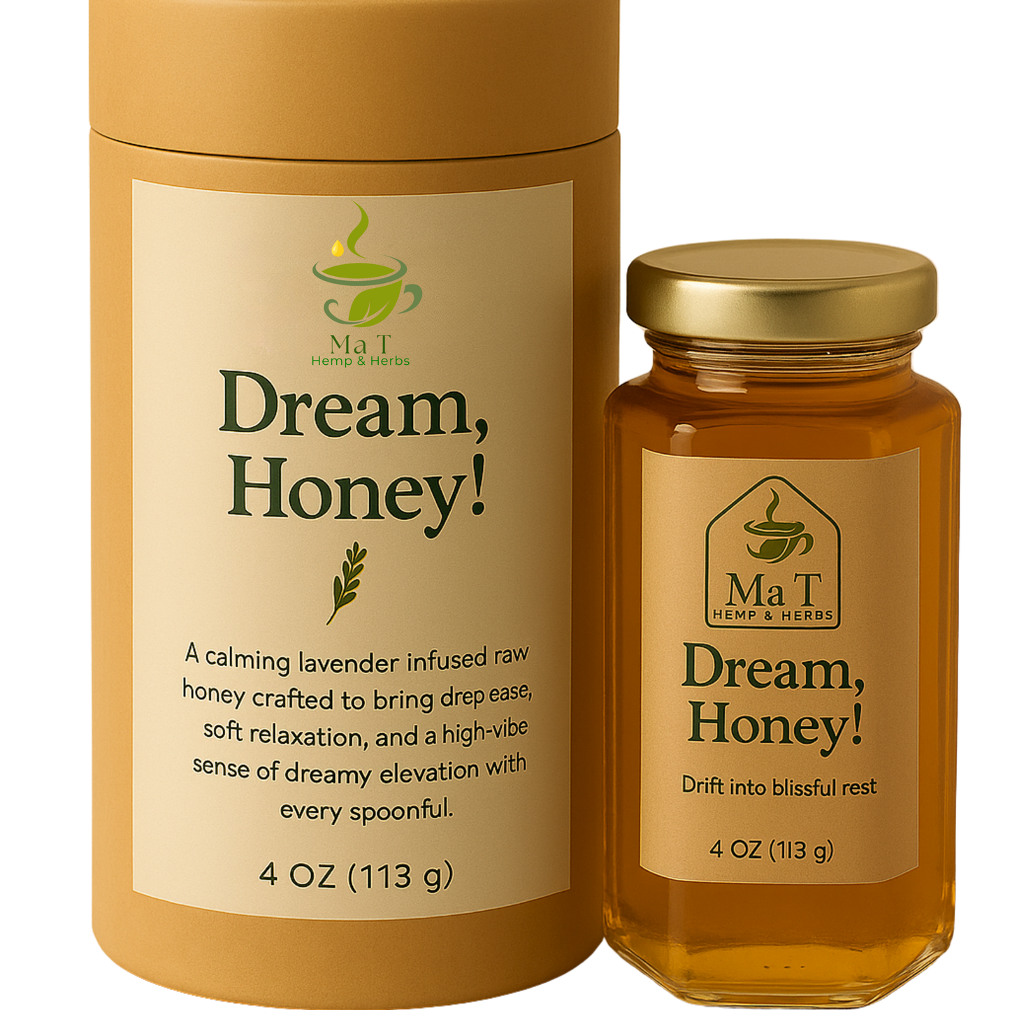 Small-batch infused honey blended with lavender and garden essence, crafted for relaxed bodies, quiet minds, and a slow, dreamy settle.
Golden lavender-infused honey with flower-forward undertones, perfect for night teas, couch-lock calm, and floating into rest.