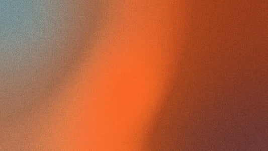 Abstract blend of orange, blue, and brown colors